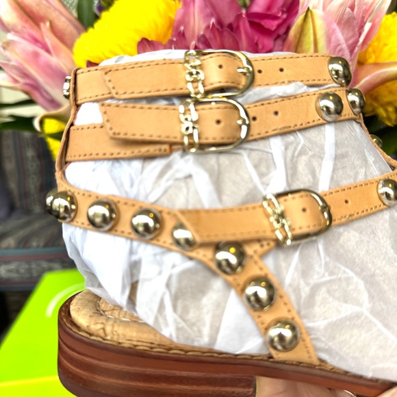 NIB Sam Edelman Eavan Gladiator Studded Sand Sandals - 7 M - Picture 5 of 8